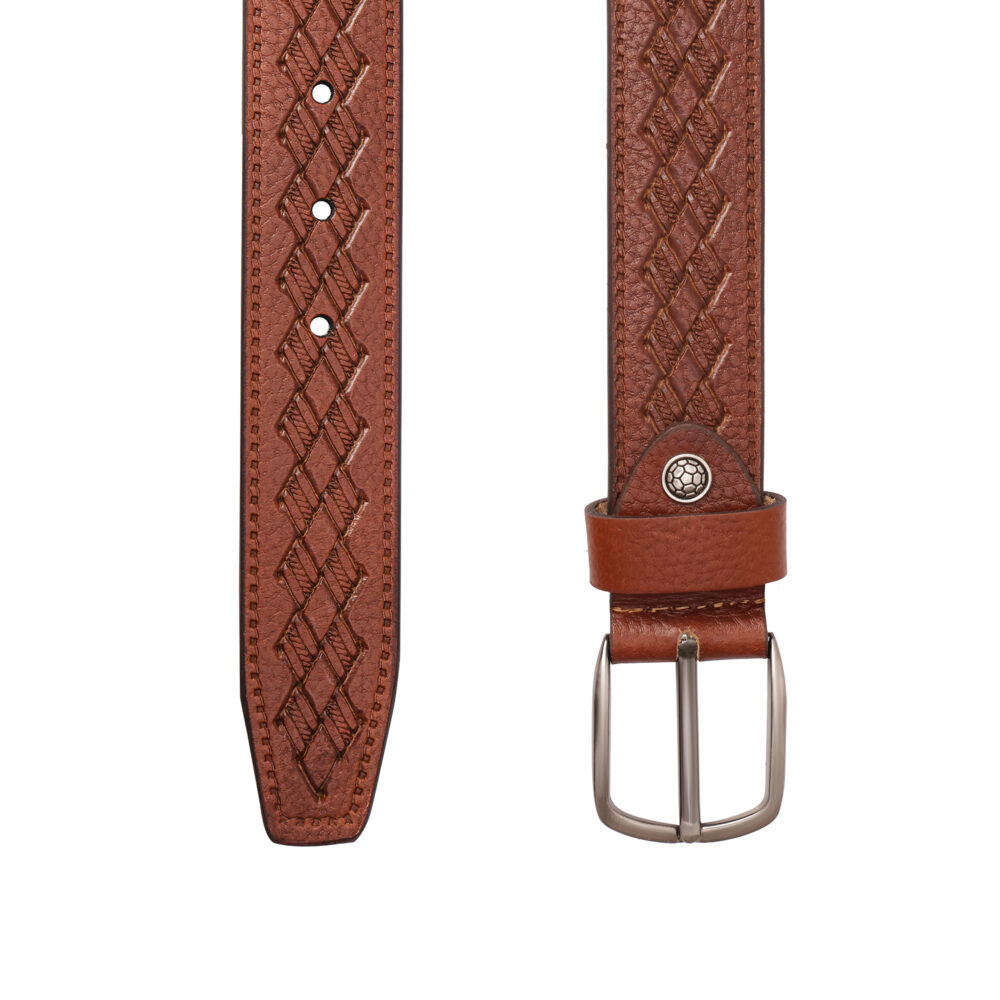 Genuine Leather Premium Design Belt — Brown - Image 5